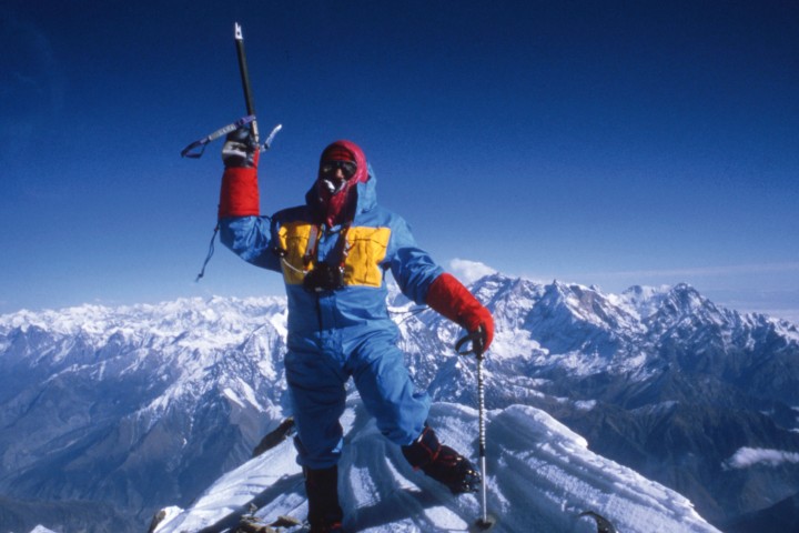 Erhard Loretan  auf dem Gipfel des Daulaghiri